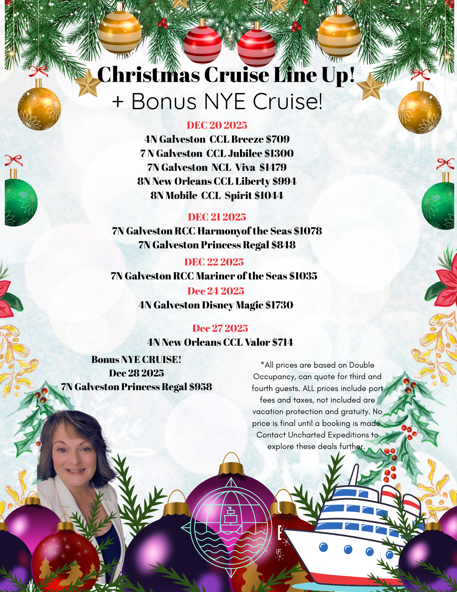 Image showing the exciting Christmas 2025 Cruise Line-Up